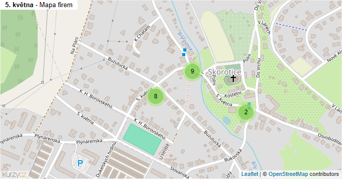 5. května - mapa firem