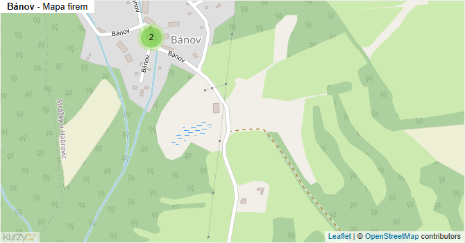 Bánov - mapa firem