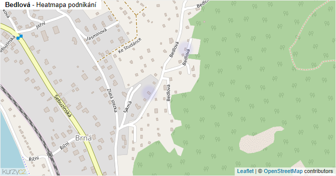 Bedlová - mapa podnikání