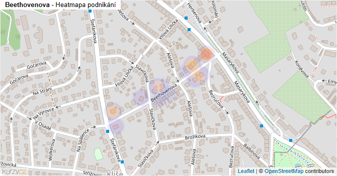 Beethovenova - mapa podnikání