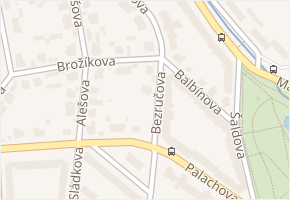 Bezručova v obci Ústí nad Labem - mapa ulice