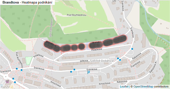 Brandtova - mapa podnikání