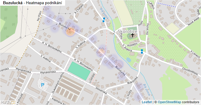 Buzulucká - mapa podnikání