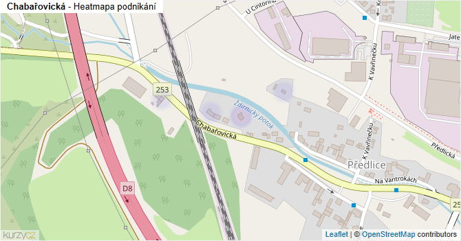 Chabařovická - mapa podnikání