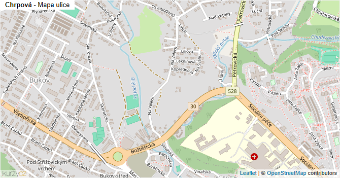 Chrpová - mapa ulice