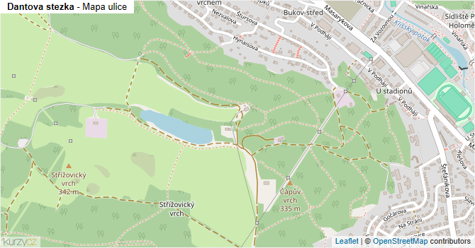 Dantova stezka - mapa ulice