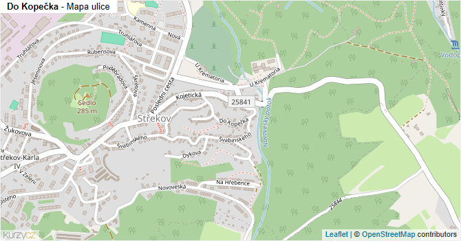 Do Kopečka - mapa ulice