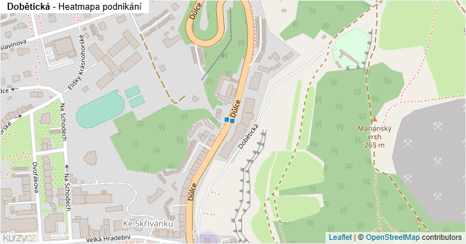 Dobětická - mapa podnikání