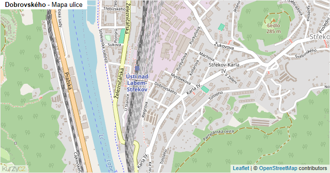 Dobrovského - mapa ulice