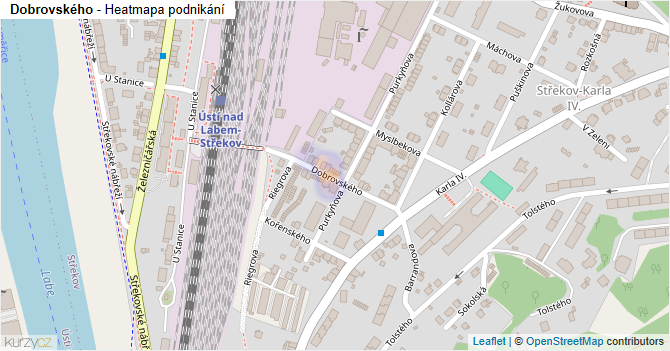 Dobrovského - mapa podnikání