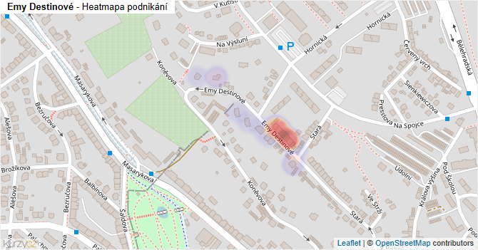 Emy Destinové - mapa podnikání