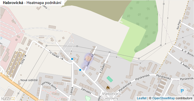 Habrovická - mapa podnikání