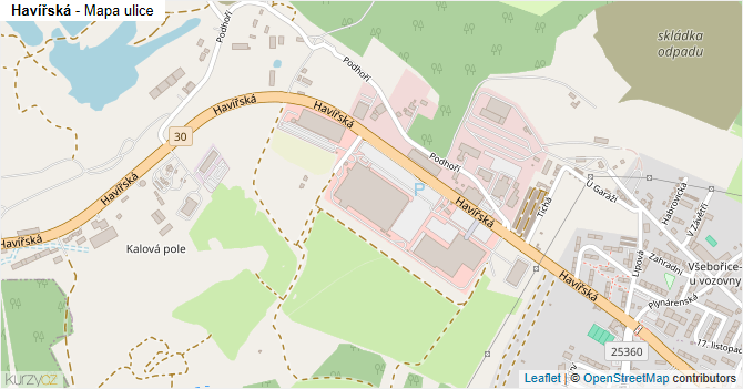 Havířská - mapa ulice