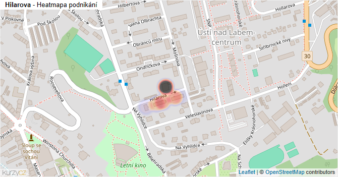 Hilarova - mapa podnikání