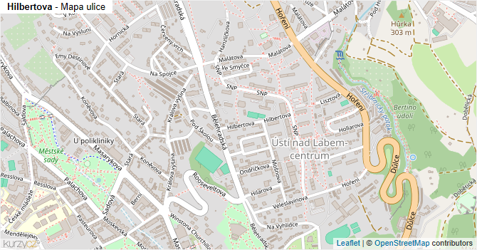 Hilbertova - mapa ulice