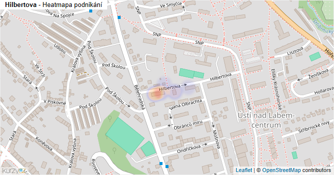 Hilbertova - mapa podnikání