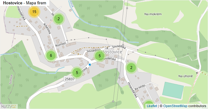 Hostovice - mapa firem