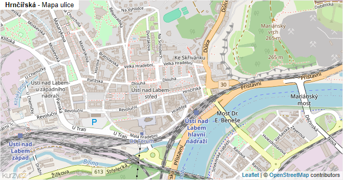 Hrnčířská - mapa ulice