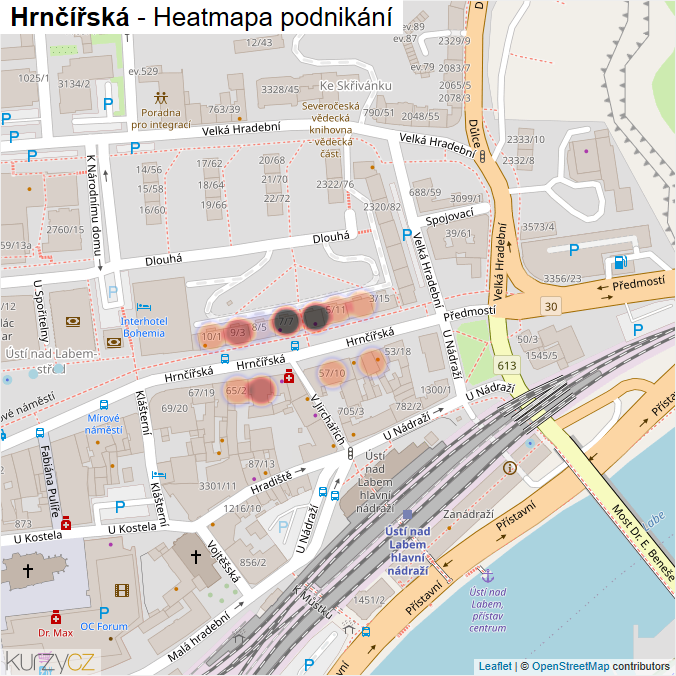 Mapa Hrnčířská - Firmy v ulici.