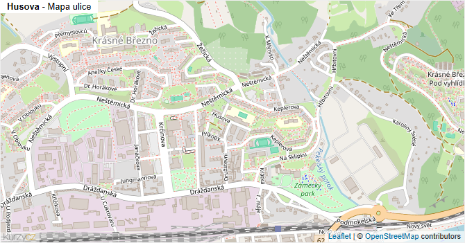 Husova - mapa ulice