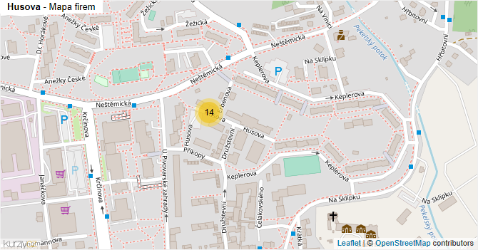 Husova - mapa firem