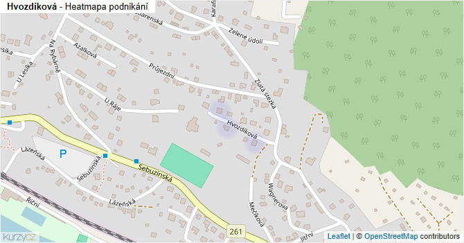 Hvozdíková - mapa podnikání