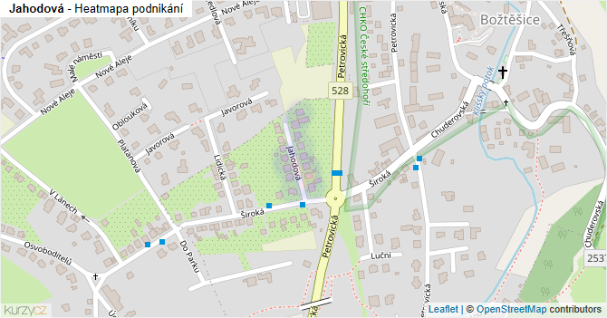 Jahodová - mapa podnikání