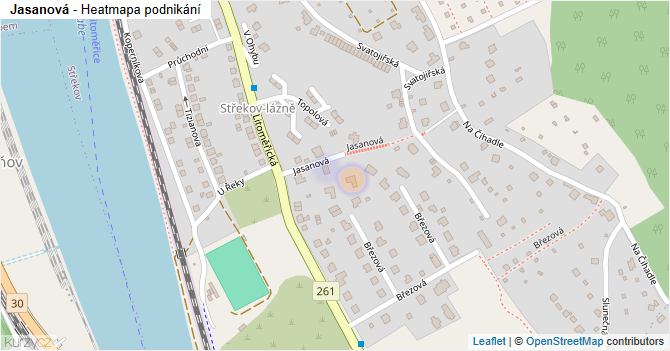Jasanová - mapa podnikání