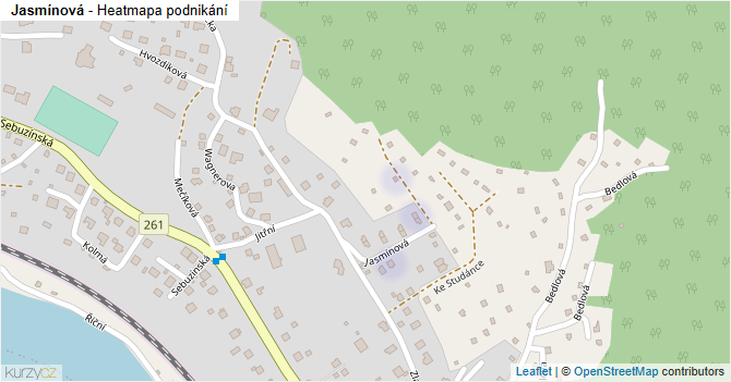 Jasmínová - mapa podnikání