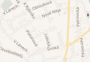 Javorová v obci Ústí nad Labem - mapa ulice