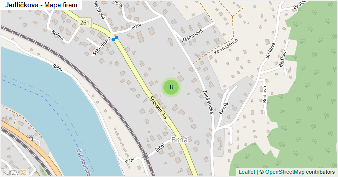 Jedličkova - mapa firem