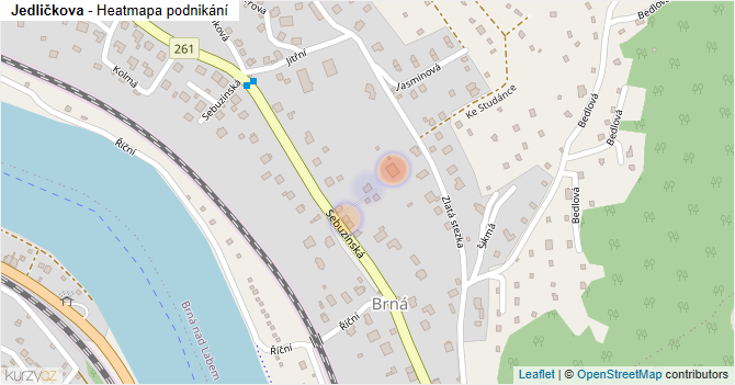 Jedličkova - mapa podnikání