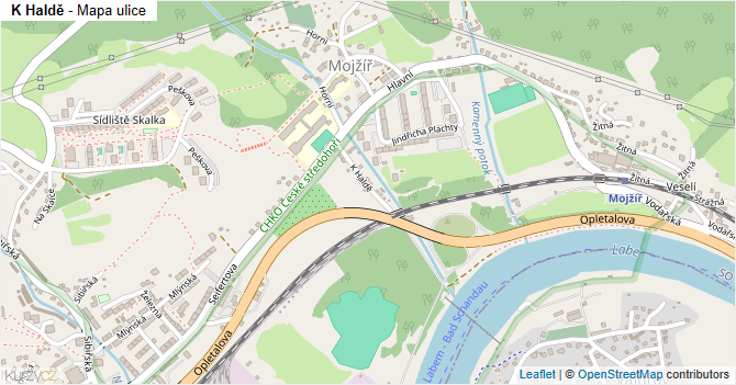 K Haldě - mapa ulice