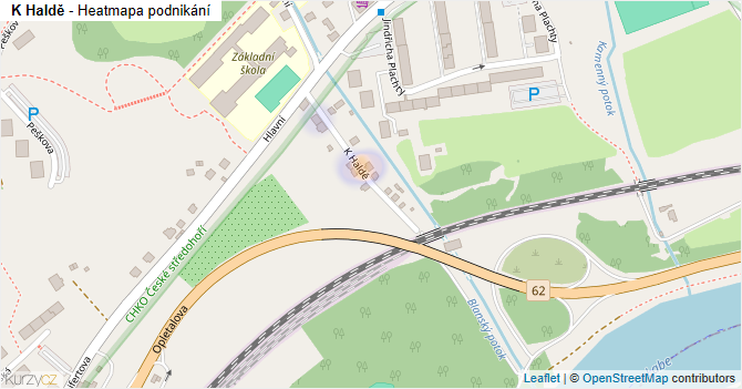 K Haldě - mapa podnikání