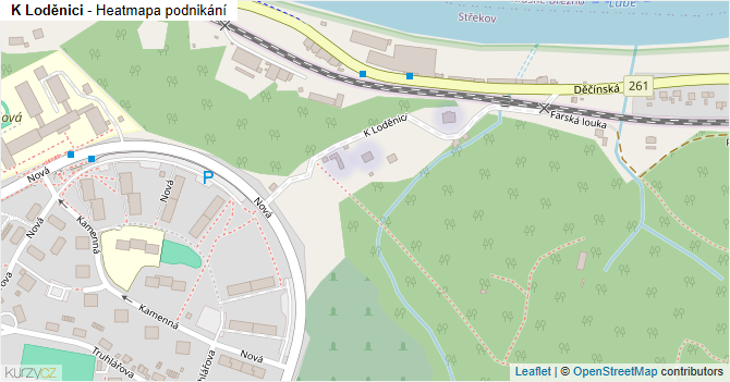 K Loděnici - mapa podnikání