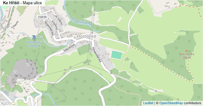 Ke Hřišti - mapa ulice