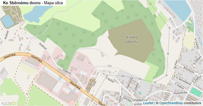 Ke Sběrnému dvoru - mapa ulice