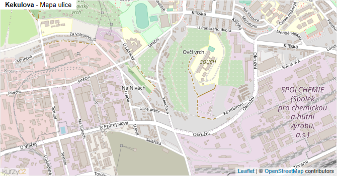 Kekulova - mapa ulice