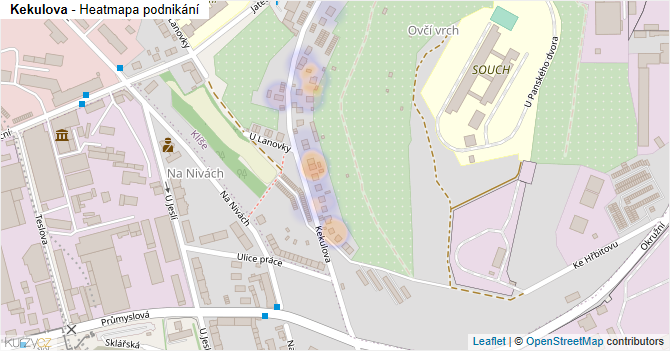 Kekulova - mapa podnikání