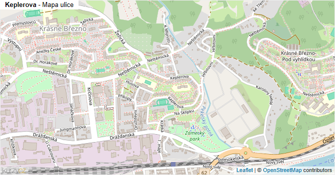 Keplerova - mapa ulice