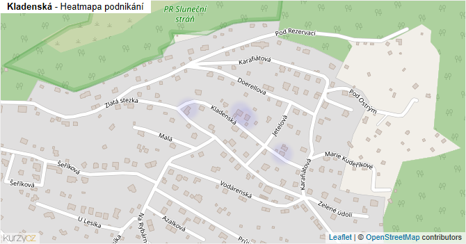 Kladenská - mapa podnikání