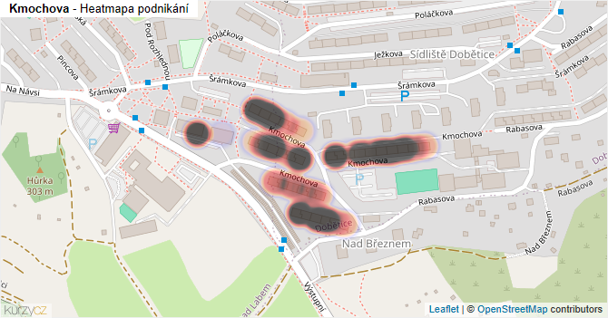 Kmochova - mapa podnikání