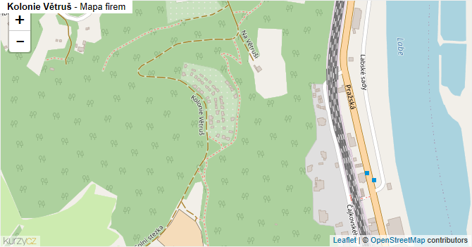 Kolonie Větruš - mapa firem