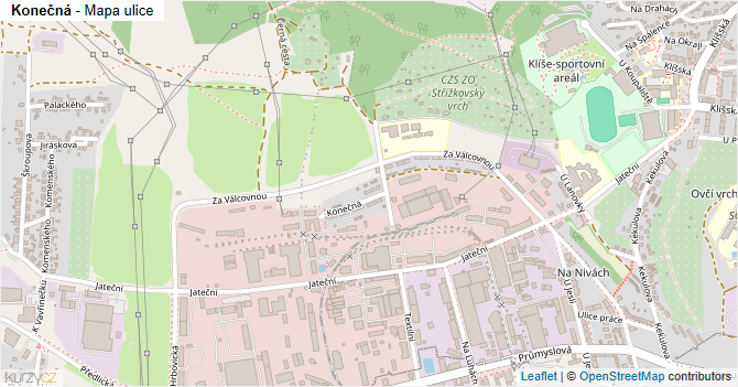 Konečná - mapa ulice