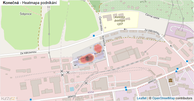 Konečná - mapa podnikání