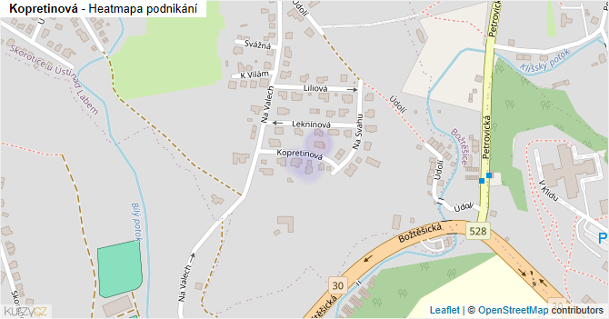 Kopretinová - mapa podnikání