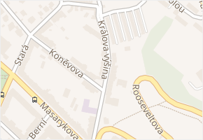 Králova výšina v obci Ústí nad Labem - mapa ulice