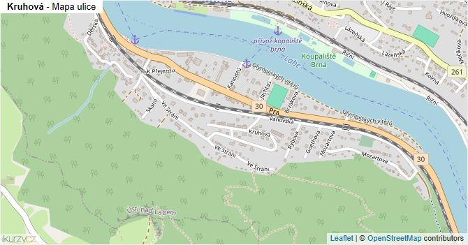 Kruhová - mapa ulice