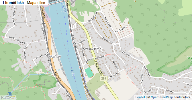 Litoměřická - mapa ulice