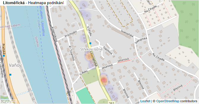Litoměřická - mapa podnikání